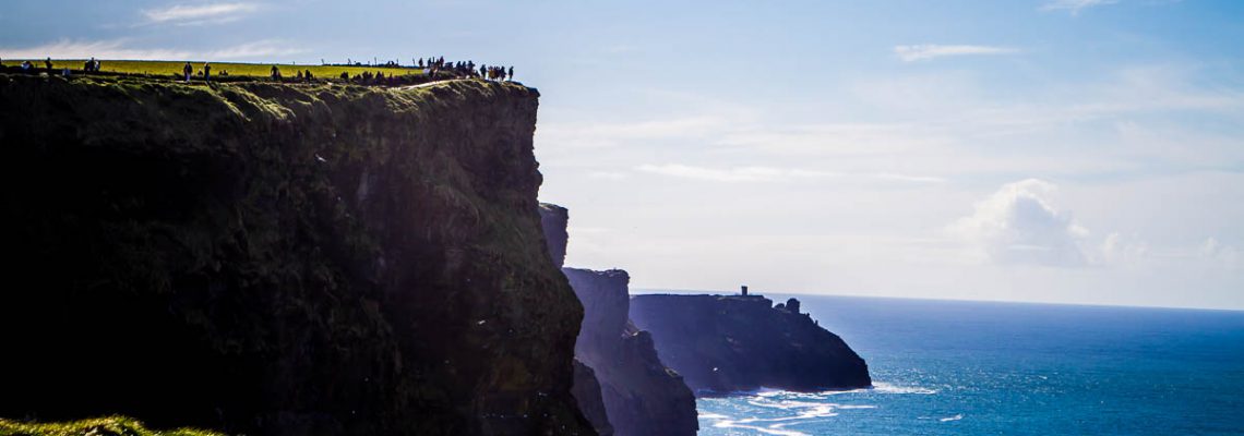 The Cliffs of Moher in County Clare, Ireland on a sunny day