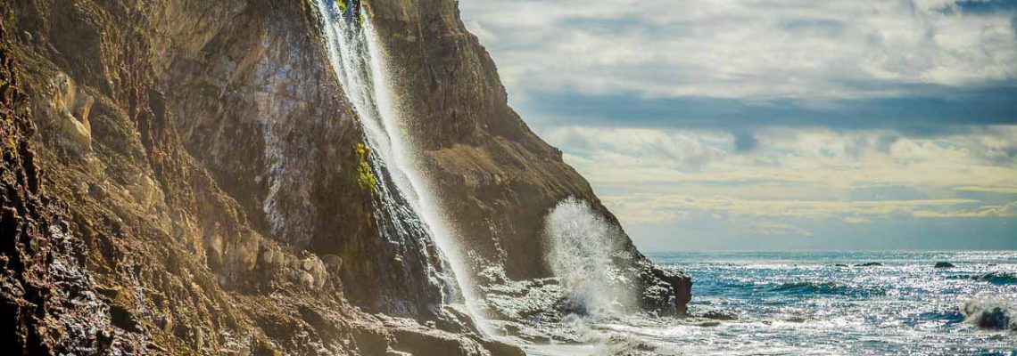 alamere falls waterfall point reyes national seashore california nature coast pacific ocean